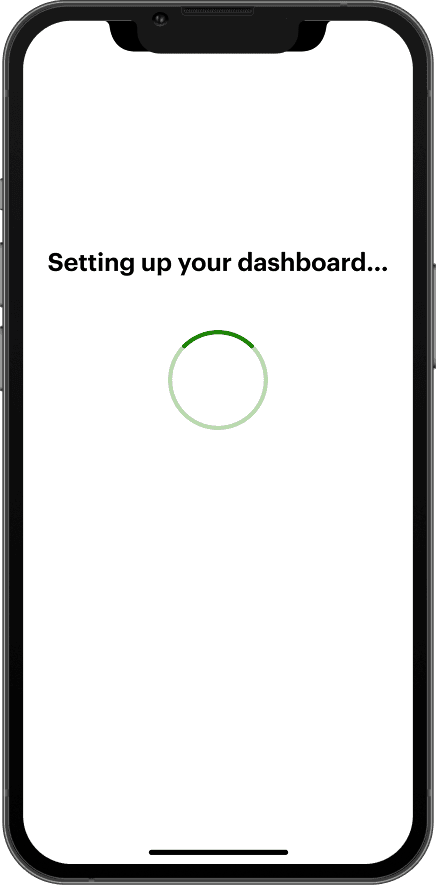 Clover Go setting up dashboard loading screen
