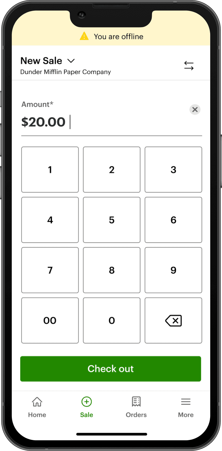 Clover Go offline payments enabled screen