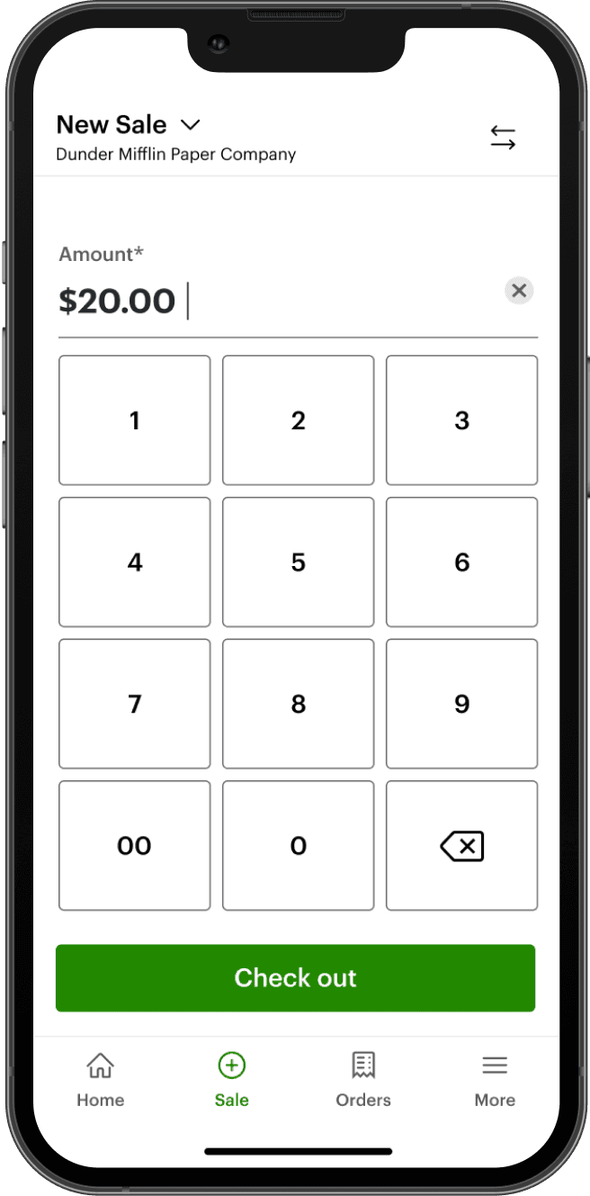 Clover Go quick sale screen
