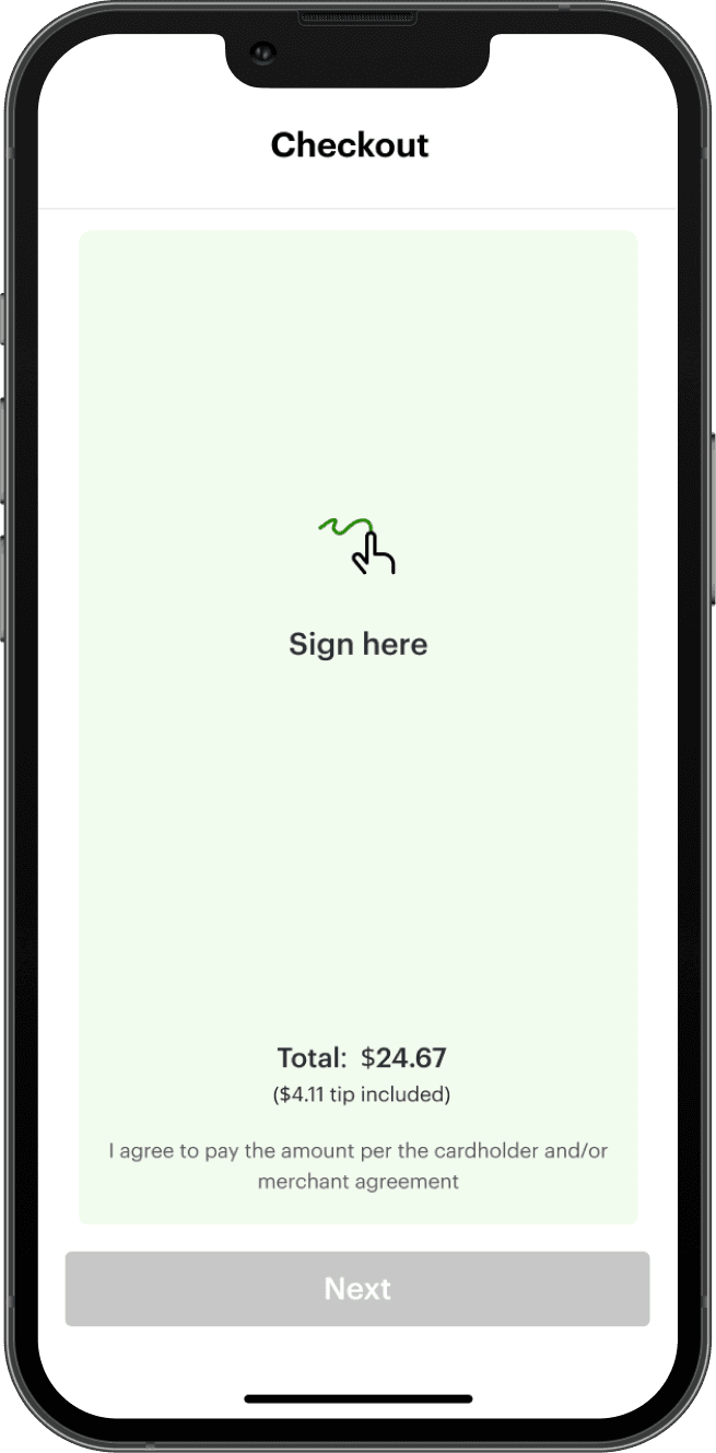 Clover Go sign screen
