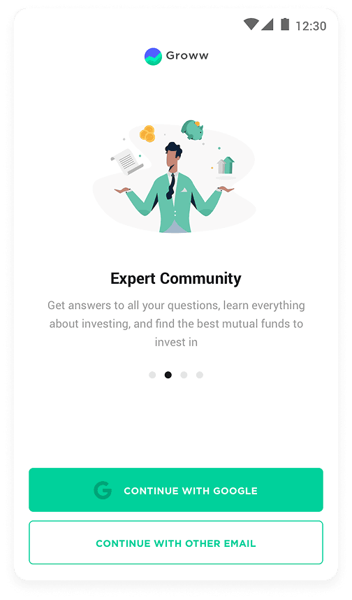 Groww onboarding screen 2