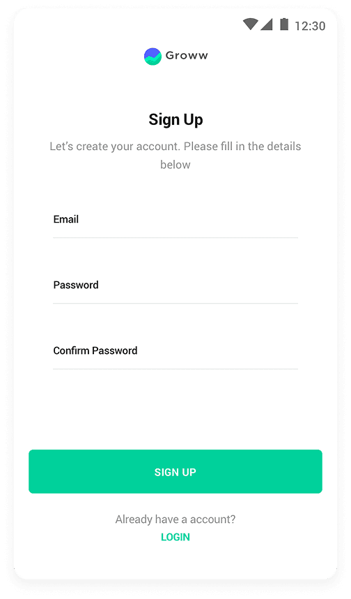 Groww onboarding screen 5
